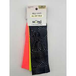 Scunci Headwraps All Hair All Day Hold Head Bands 5 Pcs